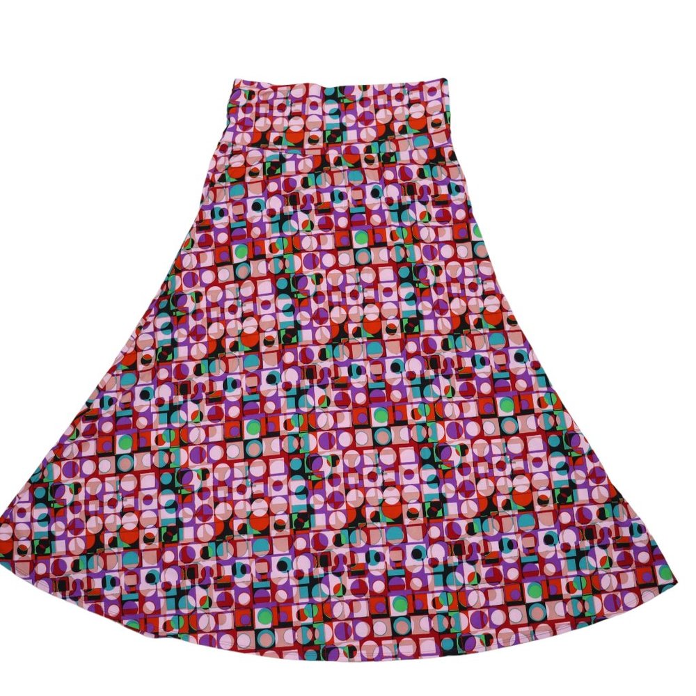 Lularoe Women's Maxi Skirt Geometric Pattern Size XXL